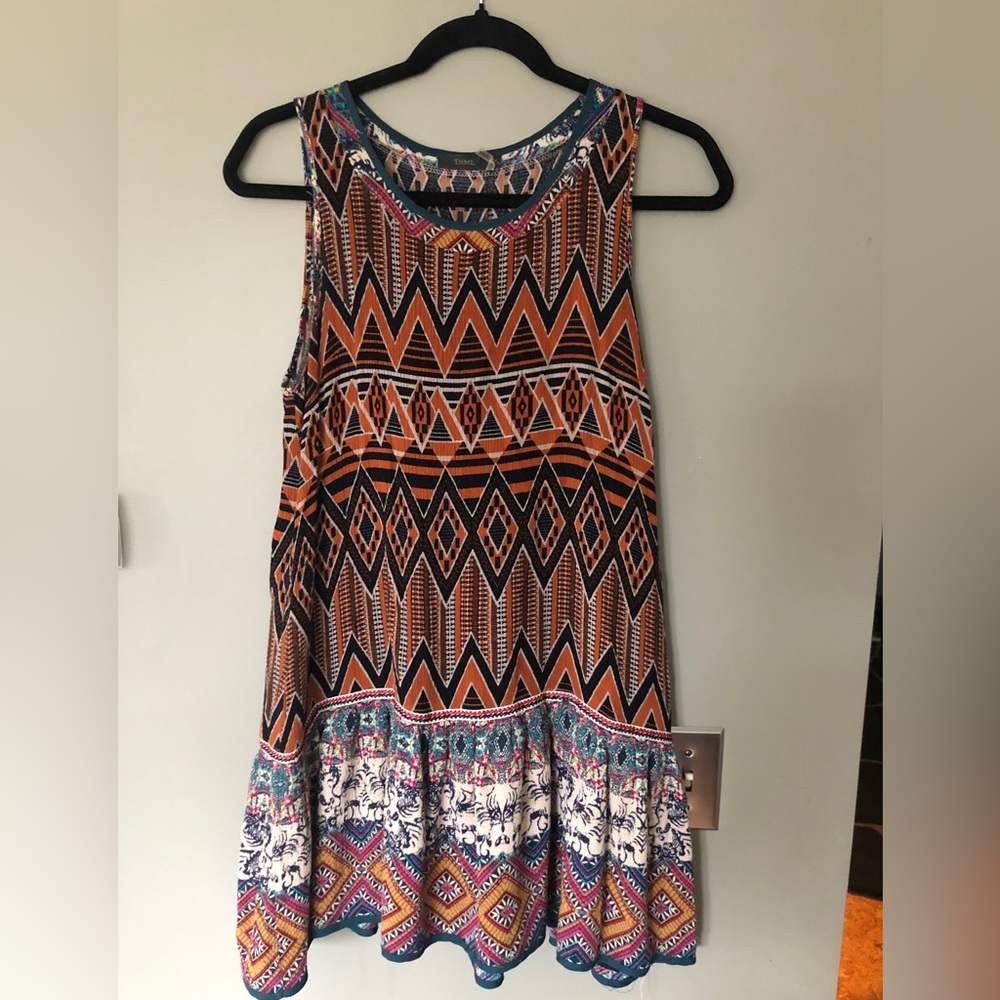 THML ANTHROPOLOGIE Tribal Tank Dress Size Medium